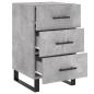 Preview: Nachttisch Betongrau 40x40x66 cm Holzwerkstoff