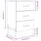 Preview: Nachttisch Grau Sonoma 40x40x66 cm Holzwerkstoff
