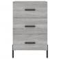Preview: Nachttisch Grau Sonoma 40x40x66 cm Holzwerkstoff