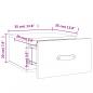 Preview: Wand-Nachttisch Betongrau 35x35x20 cm