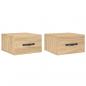 Preview: Wand-Nachttische 2 Stk. Sonoma-Eiche 35x35x20 cm