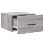 Preview: Wand-Nachttisch Grau Sonoma 35x35x20 cm