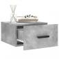 Preview: Wand-Nachttische 2 Stk. Betongrau 35x35x20 cm