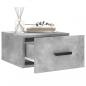 Preview: Wand-Nachttisch Betongrau 35x35x20 cm