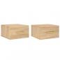 Preview: Wand-Nachttische 2 Stk. Sonoma-Eiche 35x35x20 cm