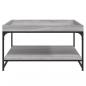 Preview: Couchtisch Grau Sonoma 80x80x45 cm Holzwerkstoff und Eisen