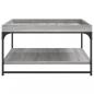 Preview: Couchtisch Grau Sonoma 80x80x45 cm Holzwerkstoff und Eisen