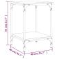 Preview: Couchtisch Grau Sonoma 40x40x55 cm Holzwerkstoff