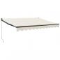 Preview: Markise Einziehbar Creme 3x2,5 m Stoff und Aluminium