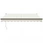 Preview: Markise Einziehbar Creme 3x2,5 m Stoff und Aluminium