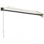 Preview: Markise Einziehbar Creme 3x2,5 m Stoff und Aluminium