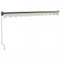 Preview: Markise Einziehbar Creme 3x2,5 m Stoff und Aluminium