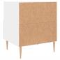 Preview: Nachttisch Weiß 40x35x47,5 cm Holzwerkstoff