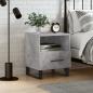 Preview: ARDEBO.de - Nachttisch Betongrau 40x35x47,5 cm Holzwerkstoff