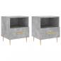 Preview: Nachttische 2 Stk. Betongrau 40x35x47,5 cm Holzwerkstoff
