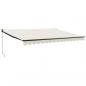 Preview: Markise Einziehbar Creme 4x3 m Stoff und Aluminium