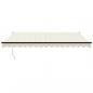 Preview: Markise Einziehbar Creme 4x3 m Stoff und Aluminium