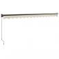 Preview: Markise Einziehbar Creme 4x3 m Stoff und Aluminium