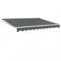 Preview: Markise Einziehbar Anthrazit 3,5x2,5 m Stoff und Aluminium
