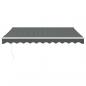 Preview: Markise Einziehbar Anthrazit 3,5x2,5 m Stoff und Aluminium