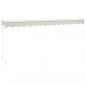 Preview: Markise Einziehbar Creme 4,5x3 m Stoff und Aluminium