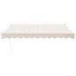 Preview: Markise Einziehbar Creme 3,5x2,5 m Stoff und Aluminium