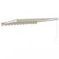 Preview: Markise Einziehbar Creme 3,5x2,5 m Stoff und Aluminium