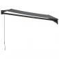 Preview: Markise Einziehbar Anthrazit 3,5x2,5 m Stoff und Aluminium