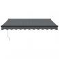 Preview: Markise Einziehbar Anthrazit 3x2,5 m Stoff und Aluminium