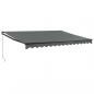 Preview: Markise Einziehbar Anthrazit 4x3 m Stoff und Aluminium