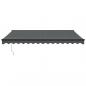 Preview: Markise Einziehbar Anthrazit 4x3 m Stoff und Aluminium