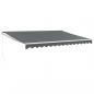 Preview: Markise Einziehbar Anthrazit 4,5x3 m Stoff und Aluminium