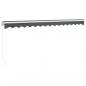 Preview: Markise Einziehbar Anthrazit 4,5x3 m Stoff und Aluminium