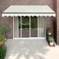 Preview: ARDEBO.de - Markise Einziehbar Creme 3,5x2,5 m Stoff und Aluminium