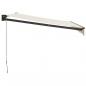 Preview: Markise Einziehbar Creme 3,5x2,5 m Stoff und Aluminium