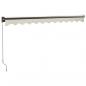 Preview: Markise Einziehbar Creme 3,5x2,5 m Stoff und Aluminium