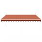 Preview: Markise Einziehbar Orange und Braun 4,5x3 m Stoff und Aluminium