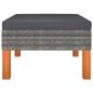 Preview: 7-tlg. Garten-Lounge-Set Poly Rattan und Eukalyptusholz Grau