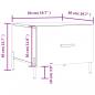 Preview: Couchtisch Braun Eichen-Optik 50x50x40 cm Holzwerkstoff