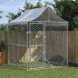 Preview: ARDEBO.de - Outdoor-Hundezwinger mit Dach Silber 2x2x2,5 m Verzinkter Stahl