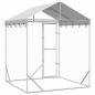 Preview: Outdoor-Hundezwinger mit Dach Silber 2x2x2,5 m Verzinkter Stahl