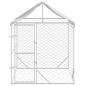 Preview: Outdoor-Hundezwinger mit Dach Silber 2x2x2,5 m Verzinkter Stahl