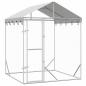 Preview: Outdoor-Hundezwinger mit Dach Silber 2x2x2,5 m Verzinkter Stahl
