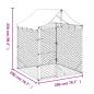 Preview: Outdoor-Hundezwinger mit Dach Silber 2x2x2,5 m Verzinkter Stahl