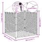 Preview: Outdoor-Hundezwinger mit Dach Silber 2x2x2,5 m Verzinkter Stahl