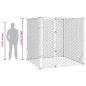 Preview: Outdoor-Hundezwinger Silbern 2x2x2 m Verzinkter Stahl