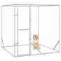 Preview: Outdoor-Hundezwinger Silbern 2x2x2 m Verzinkter Stahl
