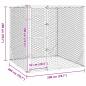 Preview: Outdoor-Hundezwinger Silbern 2x2x2 m Verzinkter Stahl