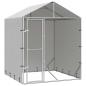 Preview: Outdoor-Hundezwinger mit Dach Silber 2x2x2,5 m Verzinkter Stahl