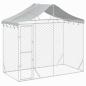 Preview: Outdoor-Hundezwinger mit Dach Silber 3x1,5x2,5m Stahl Verzinkt